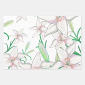 Feuille De Papier Cadeau Illustration White Lily (Devant 2)