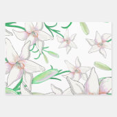 Feuille De Papier Cadeau Illustration White Lily (Devant)