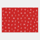 Feuille De Papier Cadeau Illustrations de Little Vikings et de Viking Runes (Devant 3)