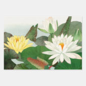 Feuille De Papier Cadeau Illustrations du trio Découpage Fleurs (Devant)