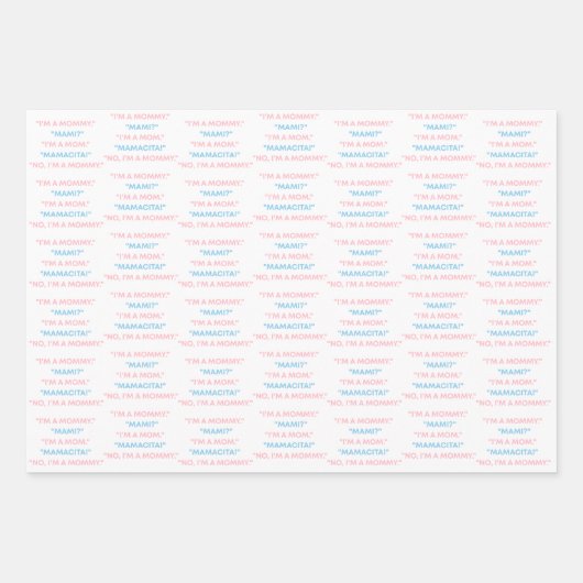 Feuille De Papier Cadeau "I'm a Mommy" Wrapping Paper – Love Island (Devant 3)
