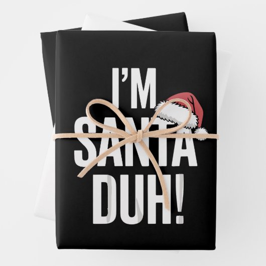 Feuille De Papier Cadeau I'm Santa Duh Funny Christmas Gift Idea (En situation)