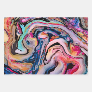 Feuille De Papier Cadeau Imaginaire coloré Abstraction