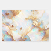 Feuille De Papier Cadeau Imaginaire cristal Opal Iridescente Holographique  (Devant 3)