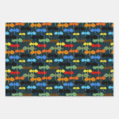 Feuille De Papier Cadeau Imaginaire de vol de l'aile Dragon Blue (Devant 2)