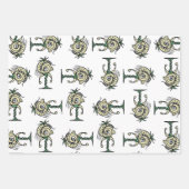 Feuille De Papier Cadeau Imaginaire fier alien robot motif de dessin motif (Devant)