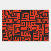 Feuille De Papier Cadeau Impression africaine colorée (Devant)