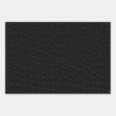 Feuille De Papier Cadeau Impression d'alligator noir (Devant)
