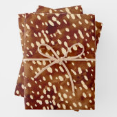 Feuille De Papier Cadeau Impression de cerfs aquarelle (En situation)