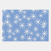 Feuille De Papier Cadeau Impression de flacon à neige bleu (Devant 2)