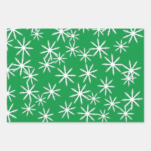 Feuille De Papier Cadeau Impression de flacon à neige vert (Devant 2)