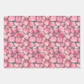 Feuille De Papier Cadeau Impression de girafe rose et gris (Devant)