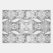Feuille De Papier Cadeau Impression de peau de serpent blanc (Devant)