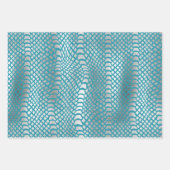 Feuille De Papier Cadeau Impression de serpent argenté (Devant 2)