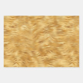 Feuille De Papier Cadeau Impression de tigre jaune or (Devant)