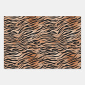 Feuille De Papier Cadeau Impression de tigre orange noir (Devant 2)
