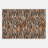 Feuille De Papier Cadeau Impression de tigre orange noir (Devant)