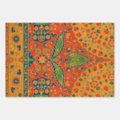 Feuille De Papier Cadeau Impression florale persane décorative (Devant 3)