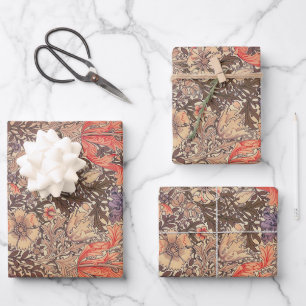 Feuille De Papier Cadeau Impression florale vintage gracieuse