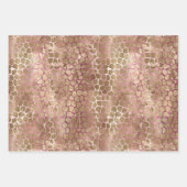 Feuille De Papier Cadeau Impression Glam Gold Giraffe (Devant 2)