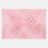 Feuille De Papier Cadeau Impression Glam Pink Zebra (Devant 3)