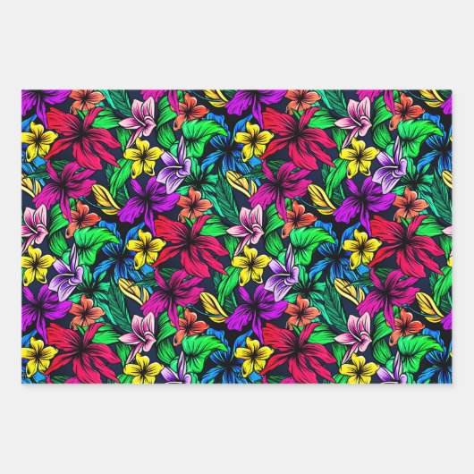 Feuille De Papier Cadeau Impression hawaïenne (Devant)