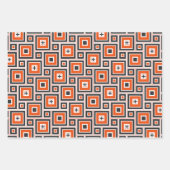 Feuille De Papier Cadeau Impression nostalgique des années 70 dans des tons (Devant)