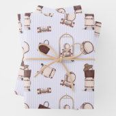 Feuille De Papier Cadeau Impression vacances aventure voyage (En situation)