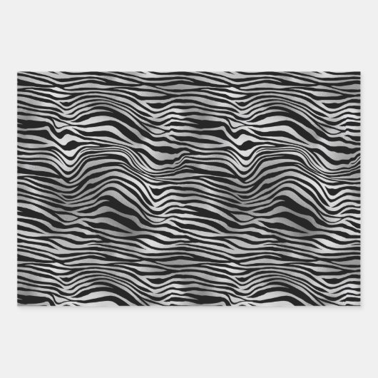 Feuille De Papier Cadeau Impression Zebra (Devant)