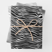 Feuille De Papier Cadeau Impression Zebra (En situation)