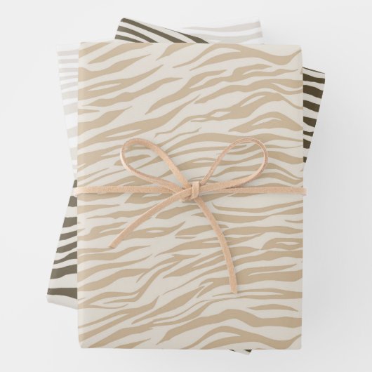 Feuille De Papier Cadeau Impression Zebra (En situation)