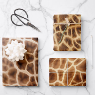 Feuille De Papier Cadeau Imprimer Giraffe Safari