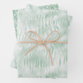 Feuille De Papier Cadeau Imprimer Zebra Mint Glam (En situation)