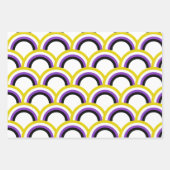 Feuille De Papier Cadeau Indicateur non binaire Rainbow non binaire (Devant 2)