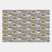 Feuille De Papier Cadeau Indiens sioux en raquettes Lancing Buffalo (Devant)