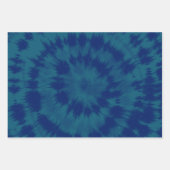 Feuille De Papier Cadeau Indigo Blue Hippie Tie Dye Design abstrait (Devant)