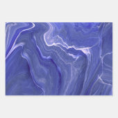 Feuille De Papier Cadeau Indigo Violet Agate Marbre Abstraction (Devant 2)