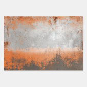 Feuille De Papier Cadeau Industrial Orange and Silver Metallic (Devant 3)