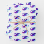 Feuille De Papier Cadeau Infinity with purple feather (En situation)