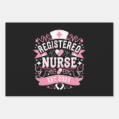 Feuille De Papier Cadeau Infirmière inscrite Est 2025 Infirmière (Devant)