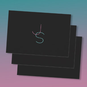 Feuille De Papier Cadeau Initiales modernes élégantes et modifiables