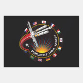 Feuille De Papier Cadeau Insigne de mission spatiale (Devant 2)