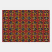 Feuille De Papier Cadeau Insigne de pompier du service des incendies armé (Devant 2)