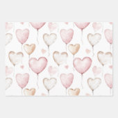 Feuille De Papier Cadeau Inspirational Pink Cream Hearts (Devant 2)