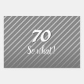 Feuille De Papier Cadeau Inspirationnel Moderne Elégant Grey 70e anniversai (Devant)