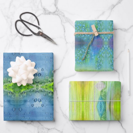 Feuille De Papier Cadeau Iridescent, Magical, Elegant, Nature (Recto)