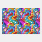 Feuille De Papier Cadeau Iridescente Liquid Chrome Effet Design (Devant 3)