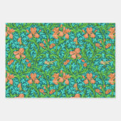 Feuille De Papier Cadeau Iris de William Morris, couleurs profondes (Devant 3)