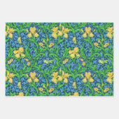 Feuille De Papier Cadeau Iris de William Morris, couleurs profondes (Devant 2)