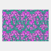 Feuille De Papier Cadeau Iris de William Morris, couleurs profondes (Devant)